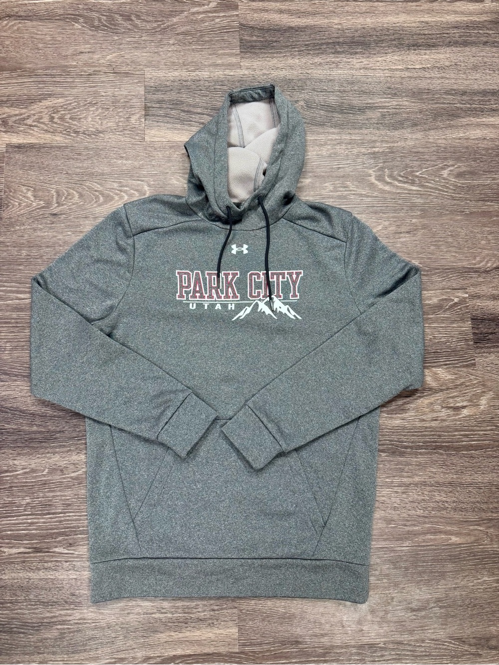 Under Armour Park City Utah Fleece Hoodie Gray Men’s Small